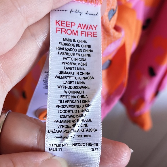 Never Fully Dressed orange & pink long sleeved blouse, size XXL - Picture 8 of 13